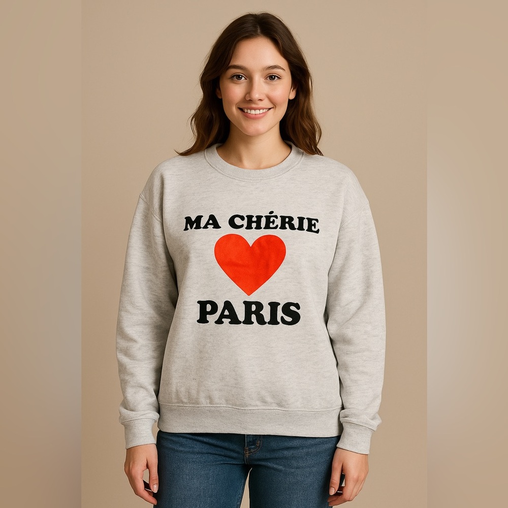 H&M Gray Sweater with Red Heart